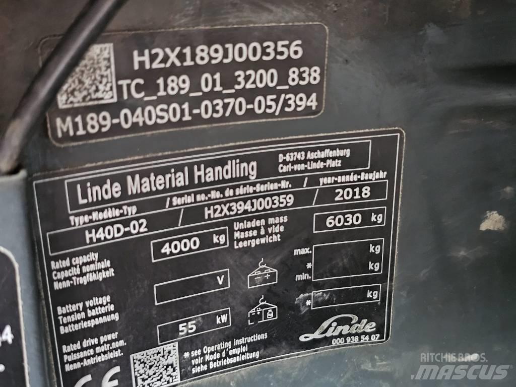 Linde H40D-02 Stivuitor diesel