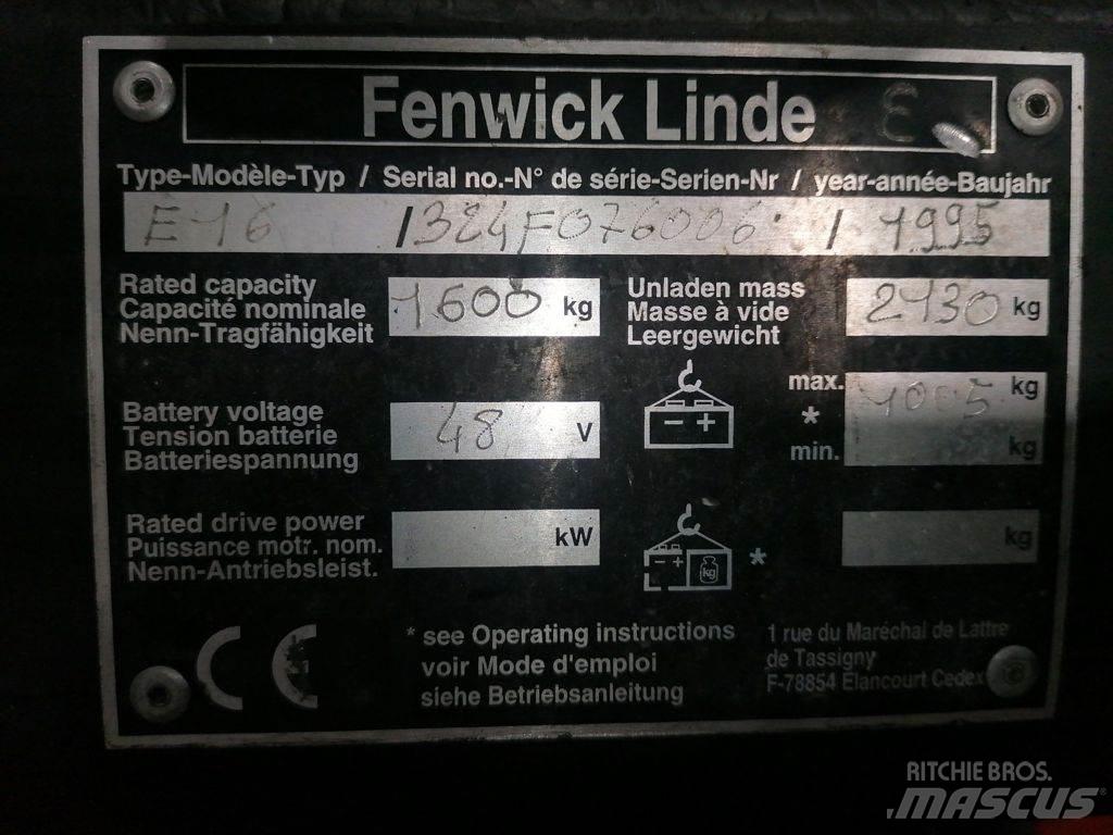 Linde E16 Stivuitor electric