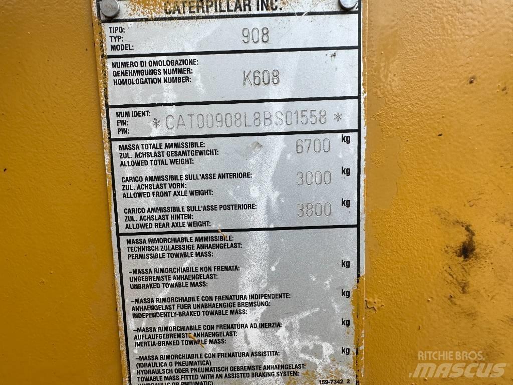 CAT 908 Incarcator pe pneuri