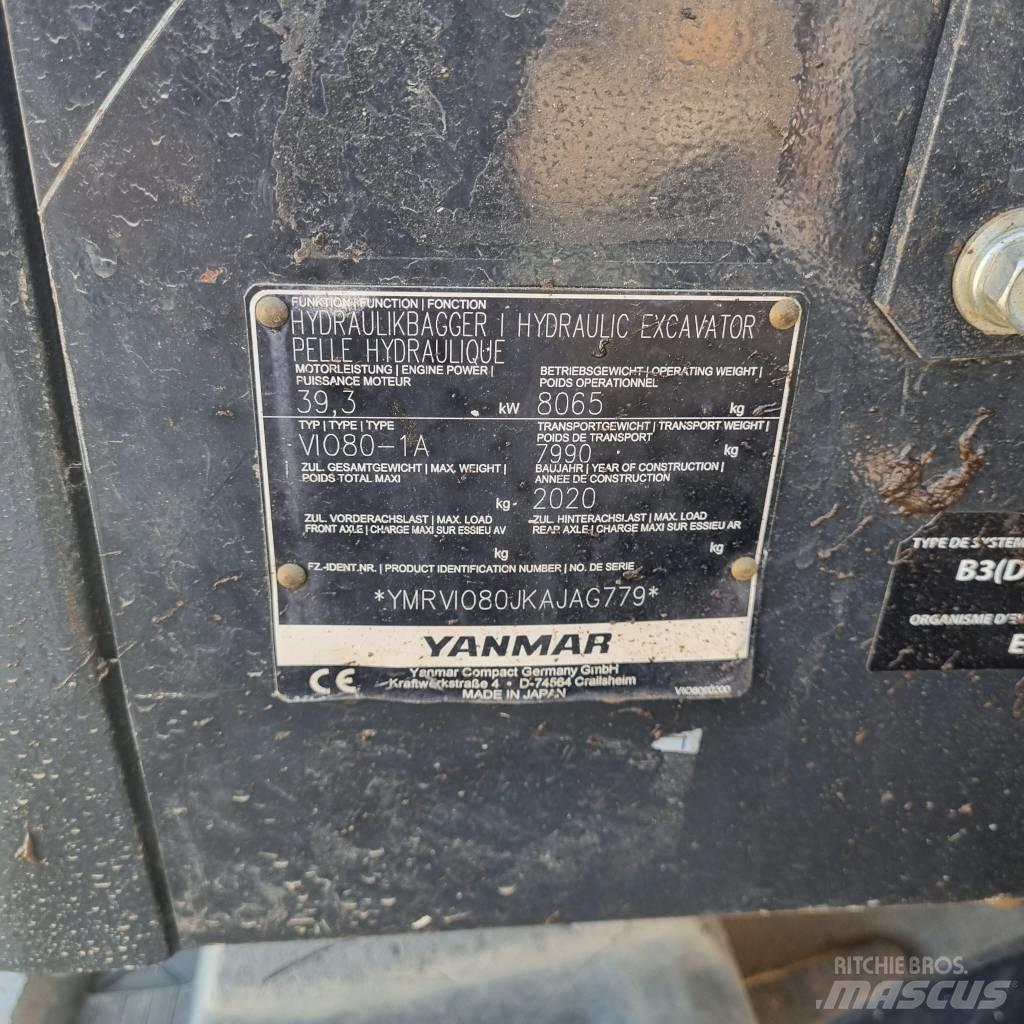 Yanmar Vio 80-1A Excavatoare 7t - 12t
