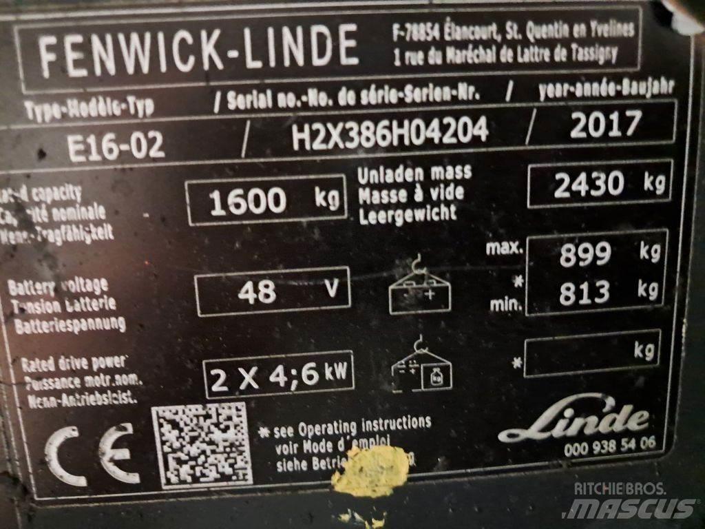 Linde E16-02 Stivuitor electric