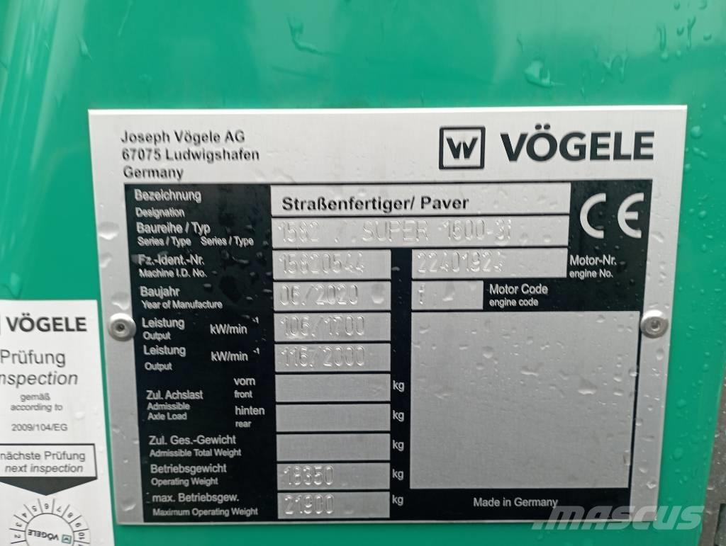 Vögele Super 1600-3i Pavatoare asfalt