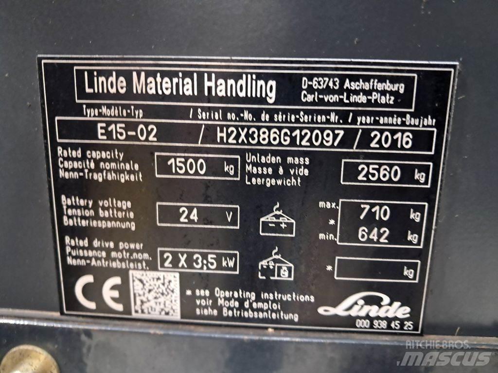 Linde E15-02 Stivuitor electric