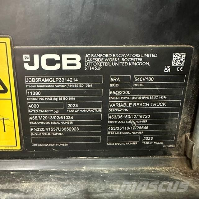 JCB 540-180 Stivuitoare telescopice