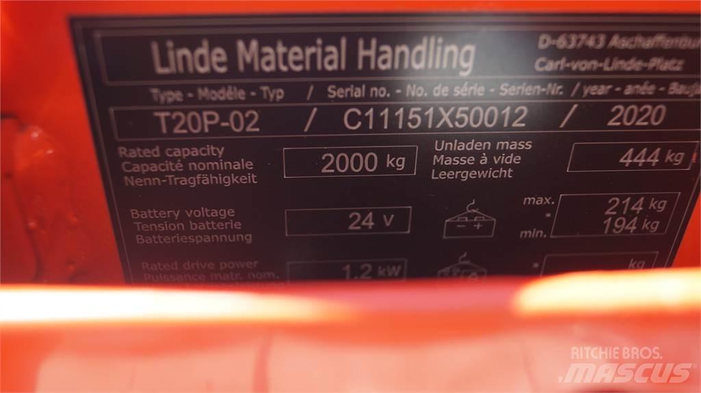 Linde T20P Transpaleta manuala