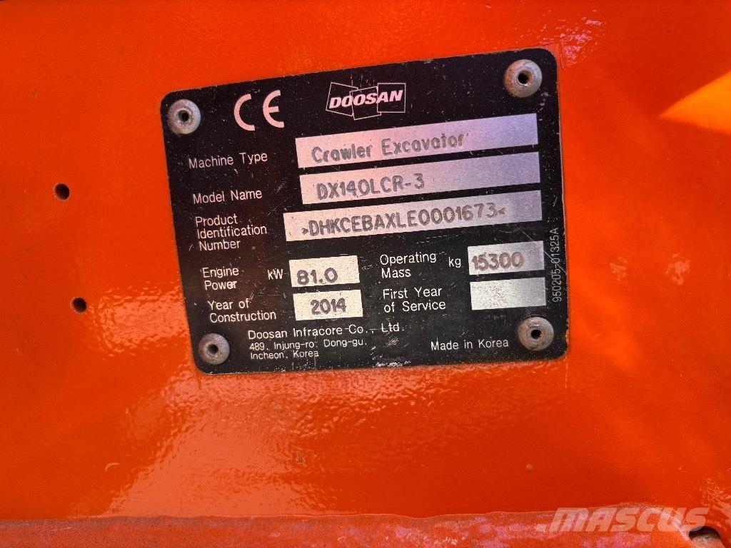 Doosan DX 140 LCR-3 Excavatoare pe șenile
