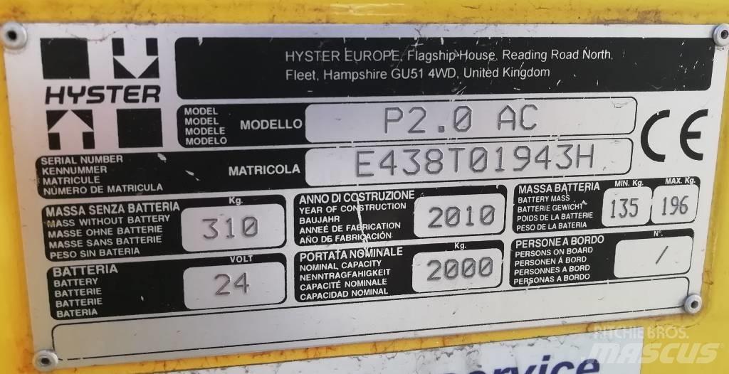 Hyster P2.0 Transpaleta manuala