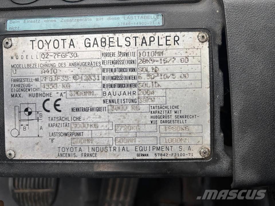 Toyota 7 FGF 30 Stivuitor GPL