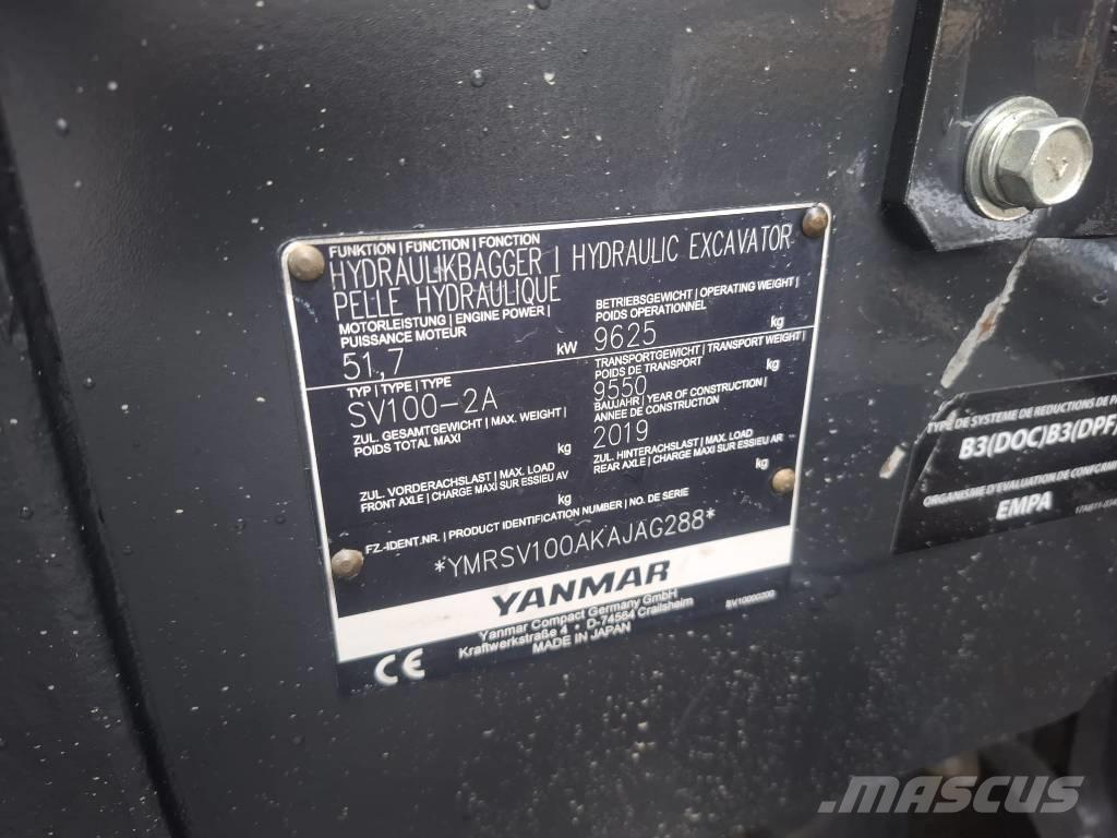 Yanmar SV 100-2A Excavatoare 7t - 12t