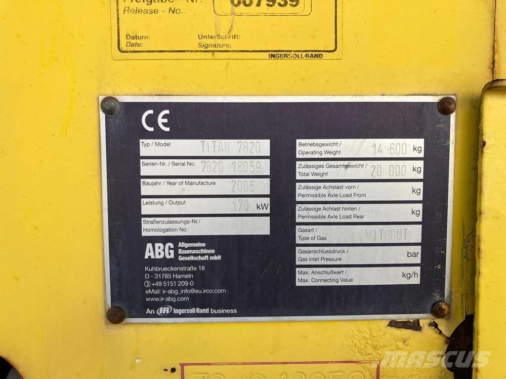 Volvo ABG 7820 Pavatoare asfalt