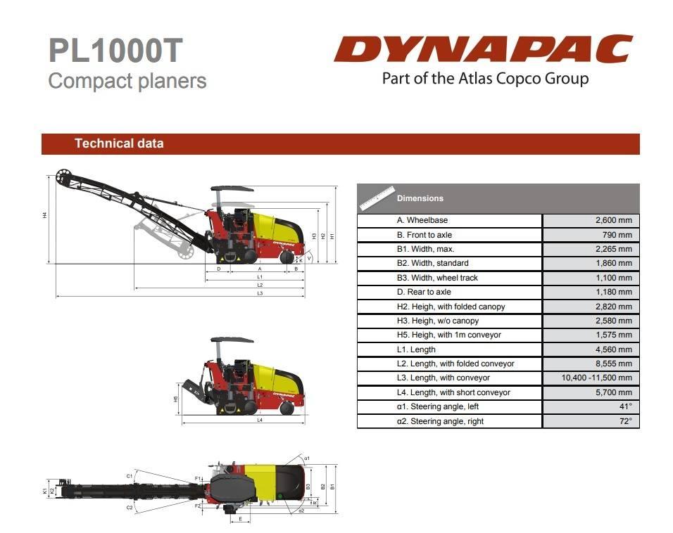 Dynapac PL1000T Utilaje asfalt cu freze reci