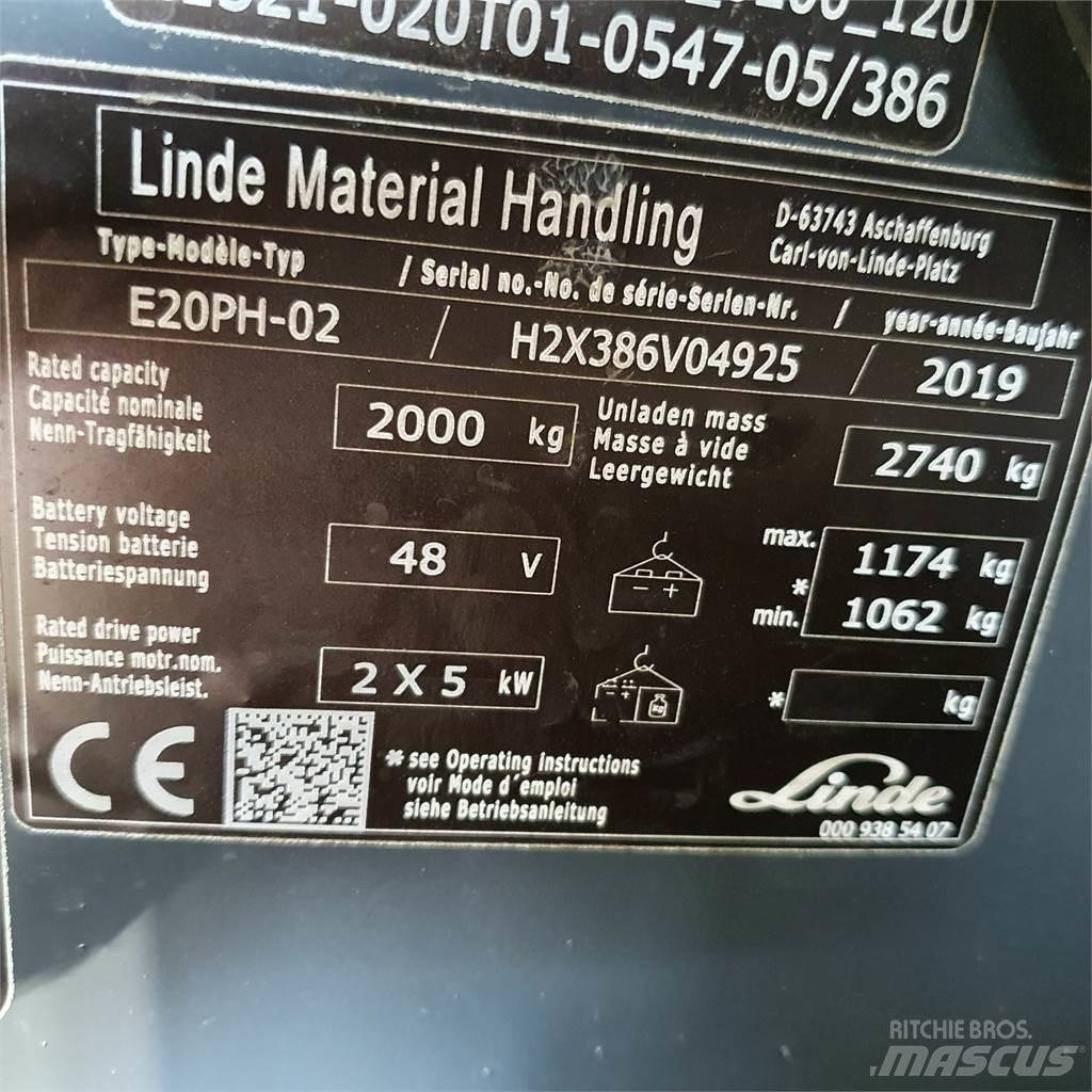 Linde E20PH Stivuitor electric