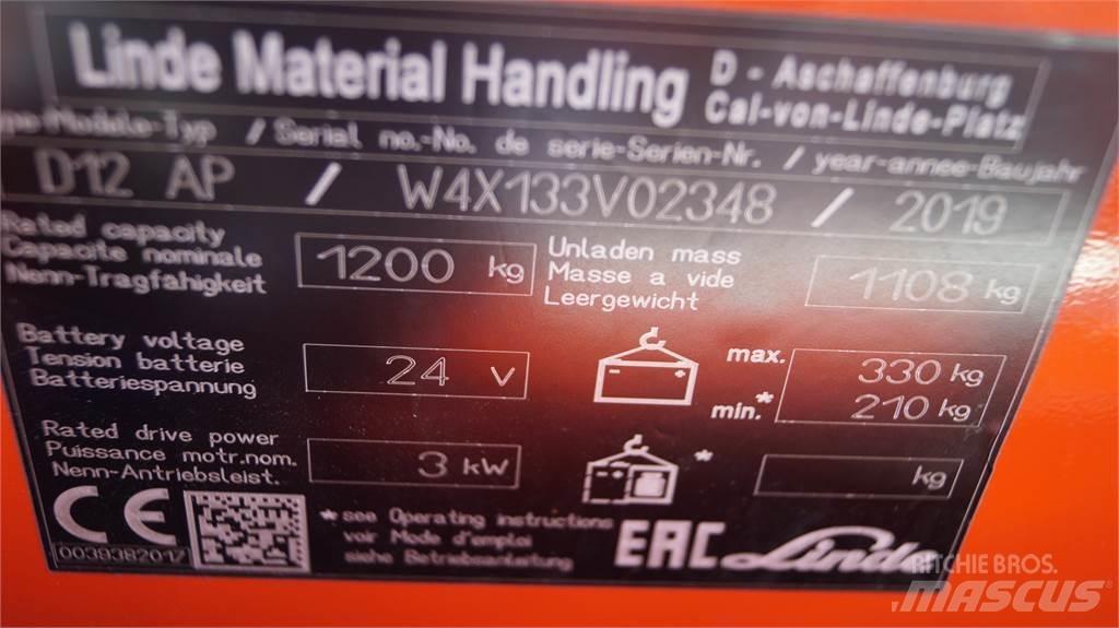 Linde D12AP Transpaleta manuala