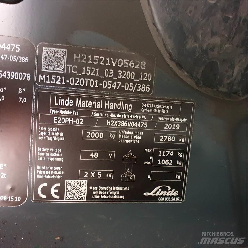 Linde E20PH Stivuitor electric