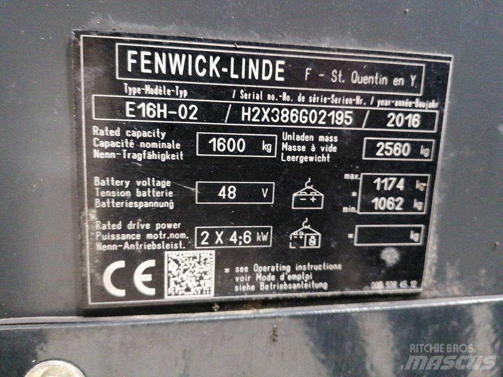 Linde E16H-02 Stivuitor electric