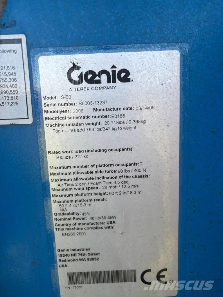 Genie S 60 Nacele cu brat telescopic