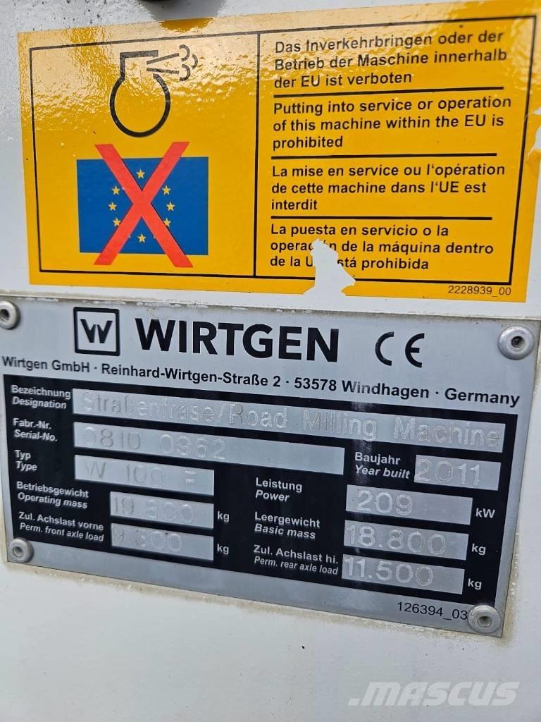 Wirtgen W 100 F Utilaje asfalt cu freze reci