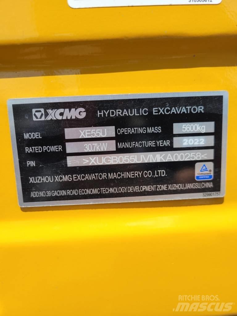 XCMG XE55 U Mini excavatoare < 7t