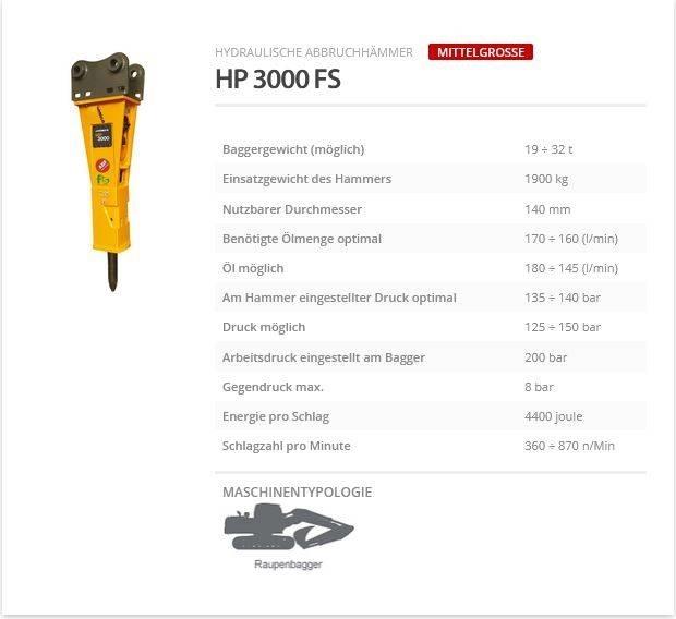 Indeco HP 3000 FS Ciocane / Concasoare