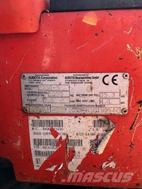 Kubota K 008-5 Mini excavatoare < 7t