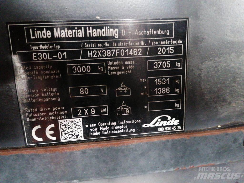 Linde E30L-01 Stivuitor electric