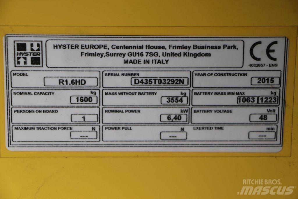 Hyster R 1.6 Stivuitor electric