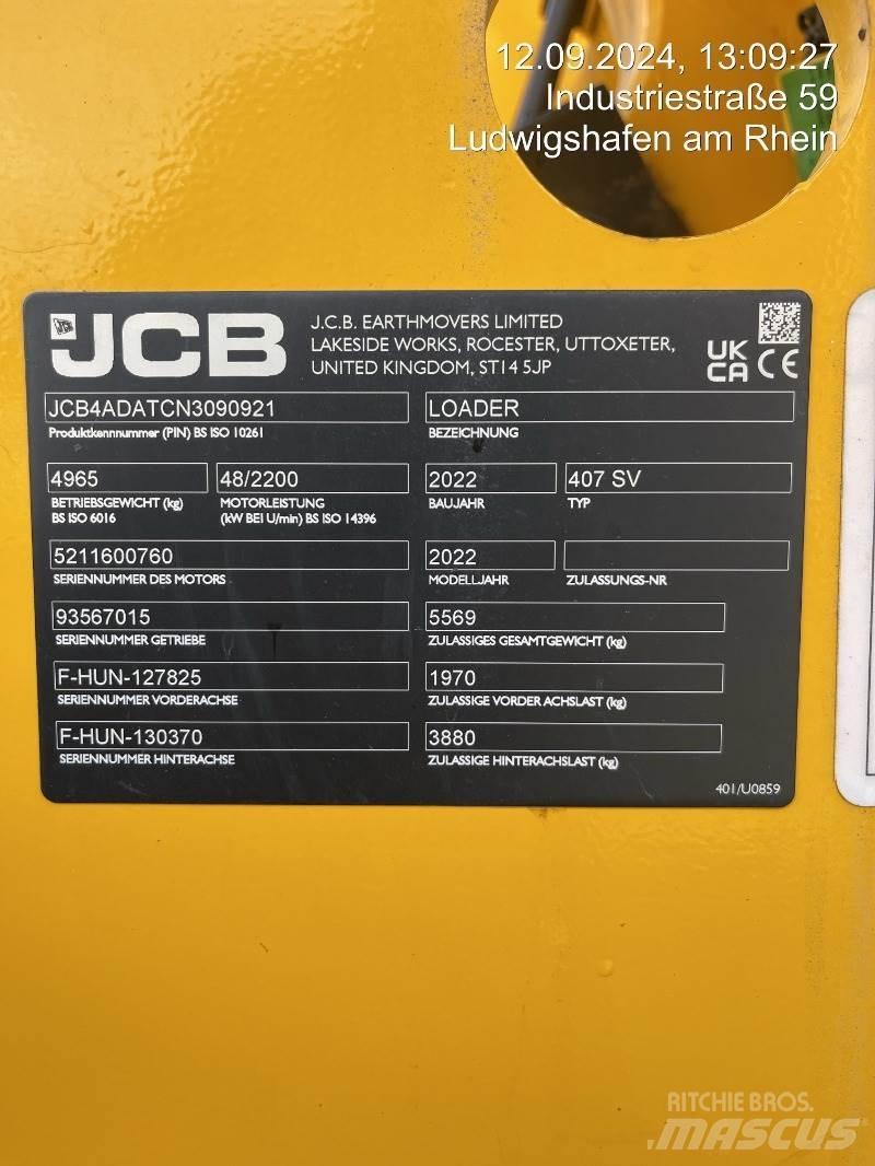 JCB 407 Incarcator pe pneuri