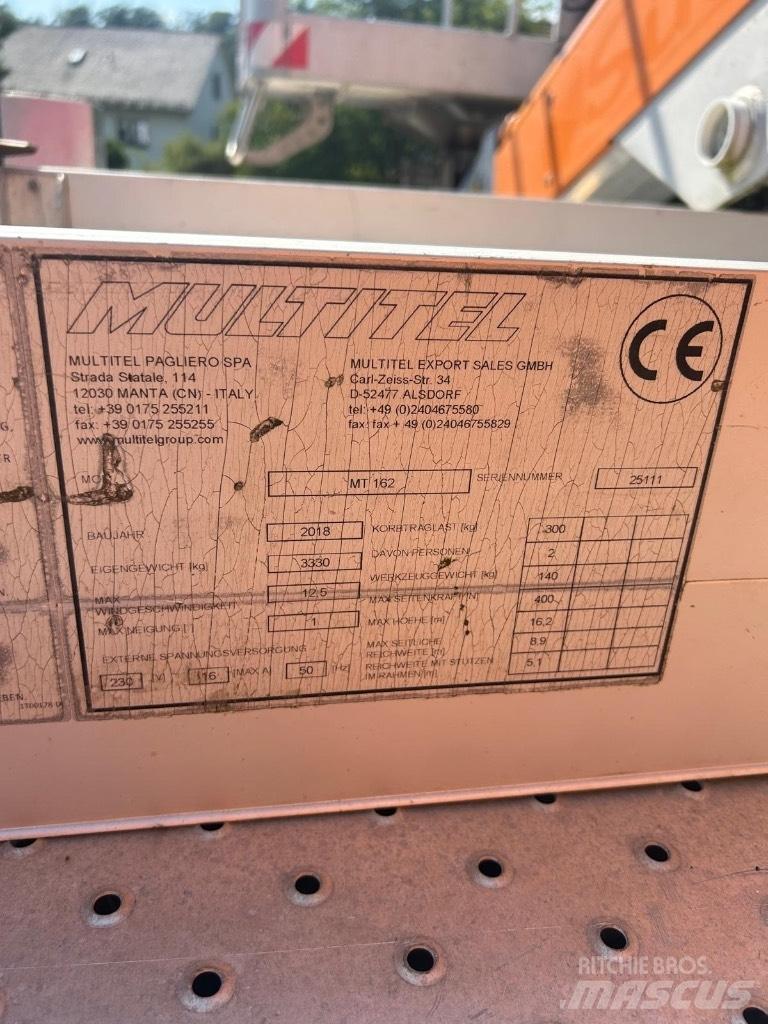 Multitel MT 162 Platforme aeriene montate pe camion