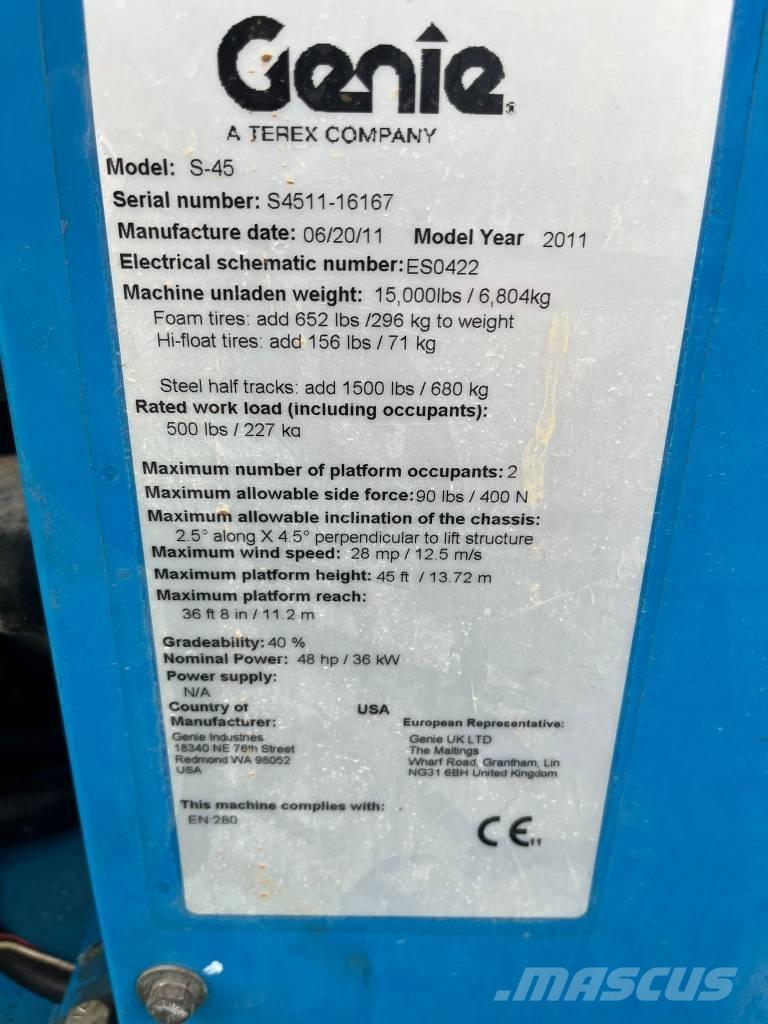 Genie S 45 Nacele cu brat telescopic