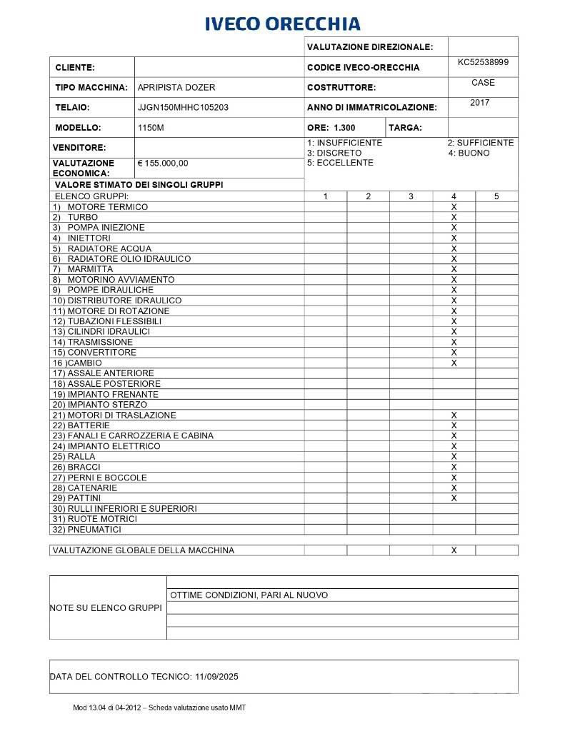 CASE 1150 M Buldozere pe senile