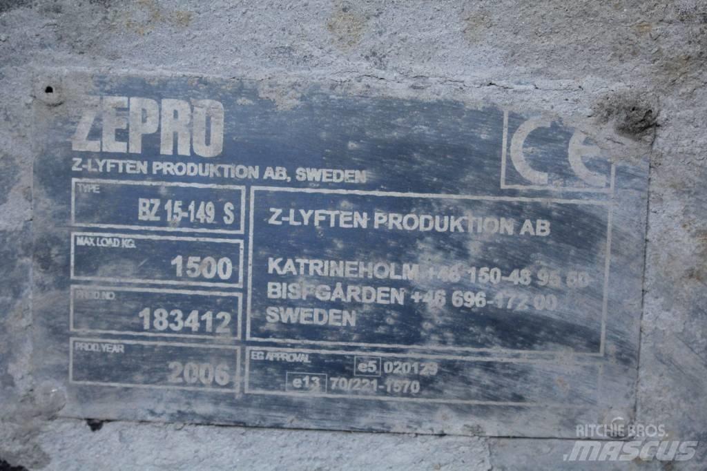  Zepro bakgavellyft Hidraulice