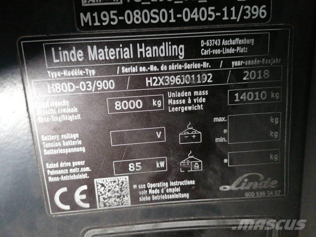 Linde H80D-03/900 Stivuitor diesel