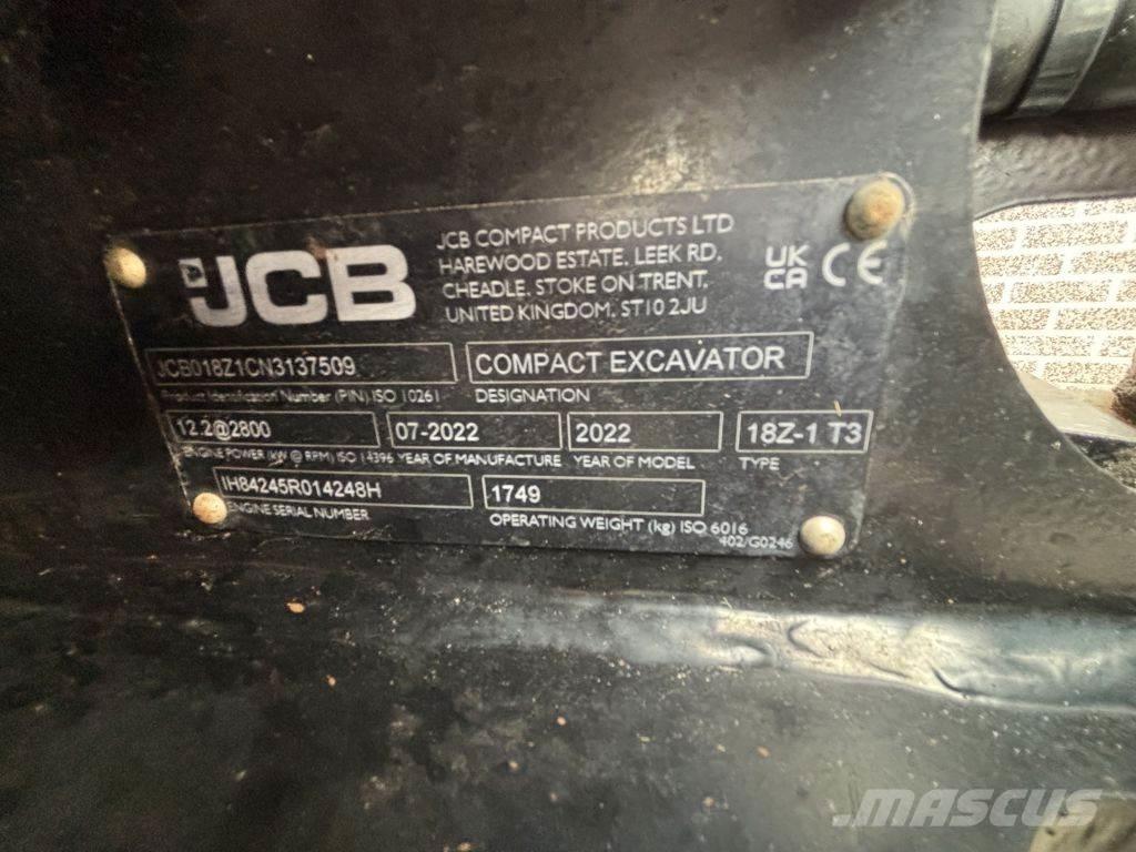 JCB 18Z Mini excavatoare < 7t