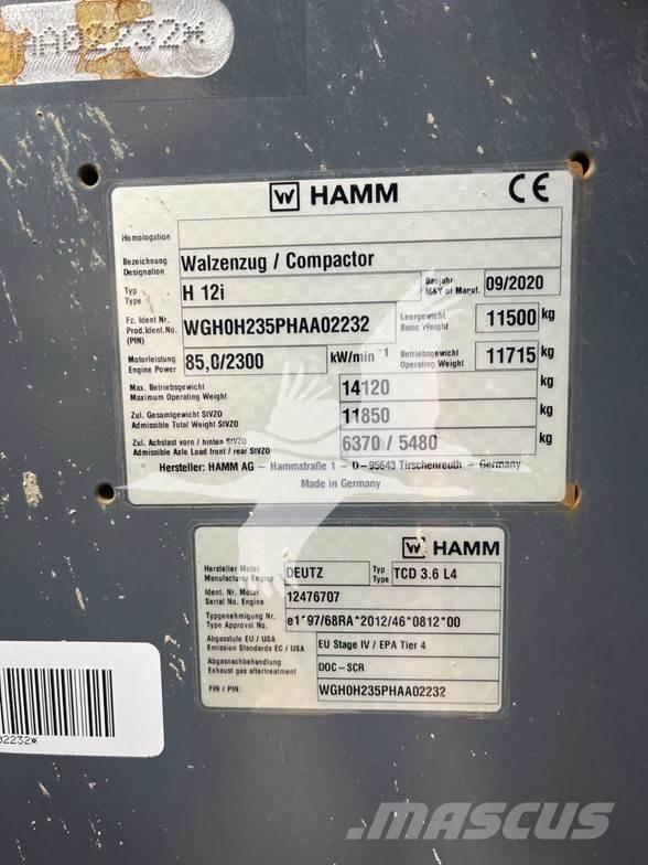 Hamm H12i Compactoare monocilindrice