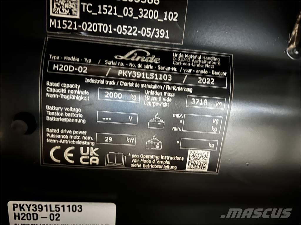 Linde H20D Stivuitor diesel