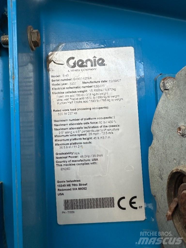 Genie s45 Nacele cu brat telescopic
