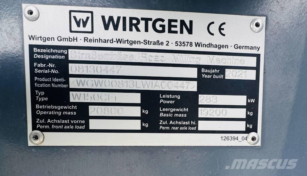 Wirtgen W 150 CFi Utilaje asfalt cu freze reci