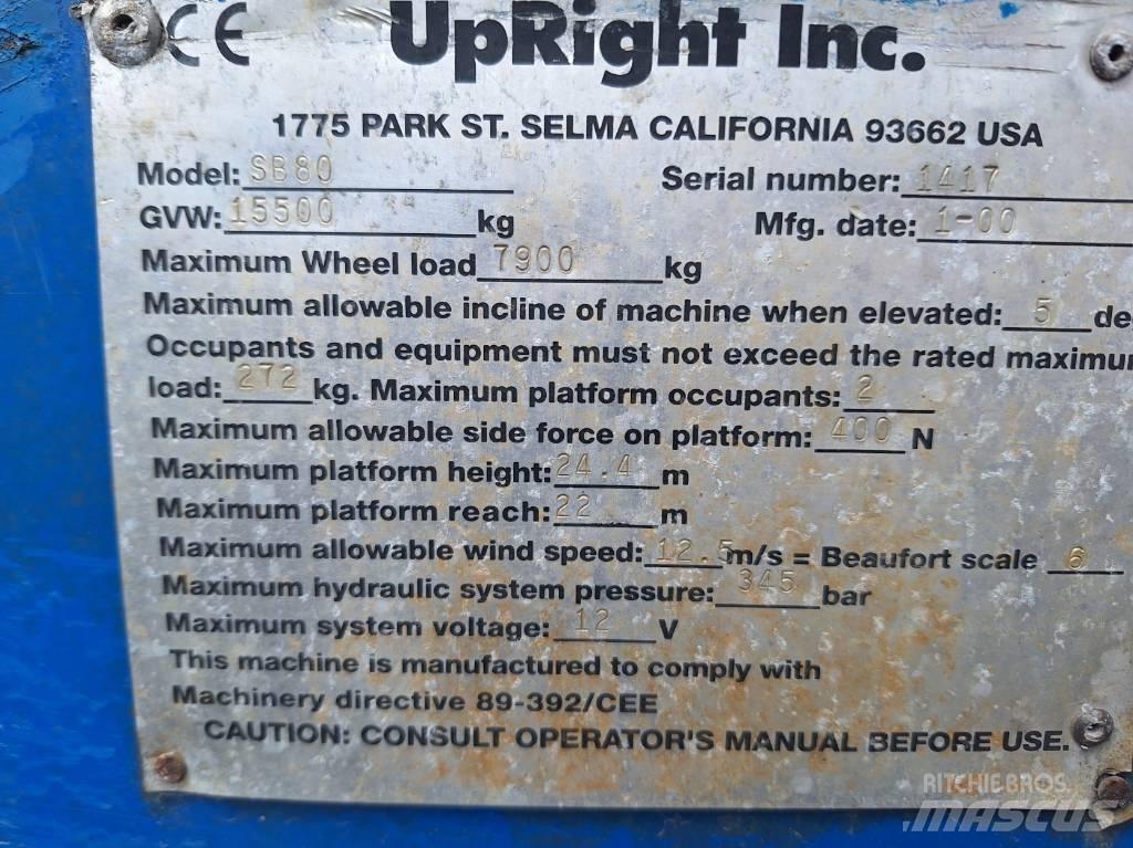 UpRight SB80 Nacele cu brat telescopic