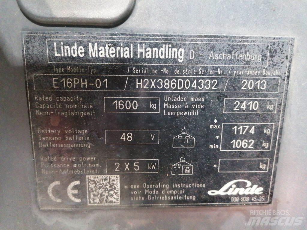 Linde E16PH-01 Stivuitor electric