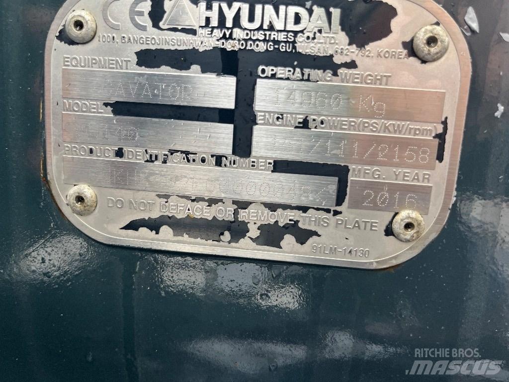 Hyundai HW140 Excavatoare cu roti