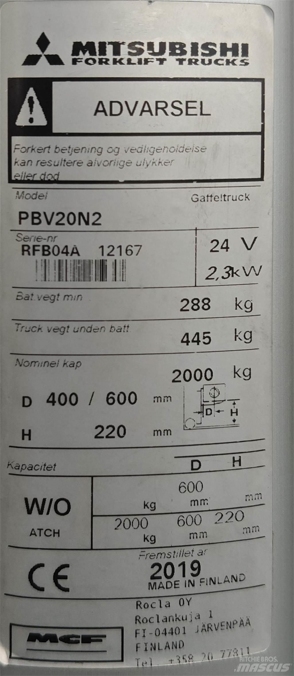 Mitsubishi PBV20N2 Strivuitoare-altele