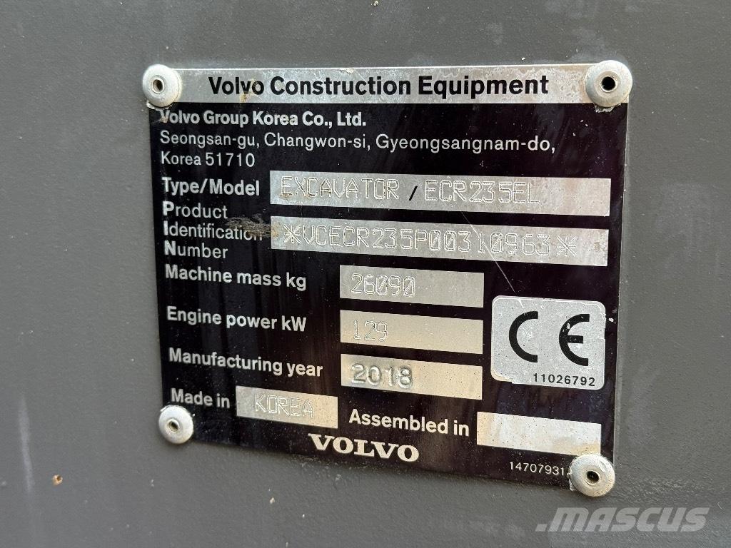 Volvo ECR 235 EL Excavatoare pe șenile
