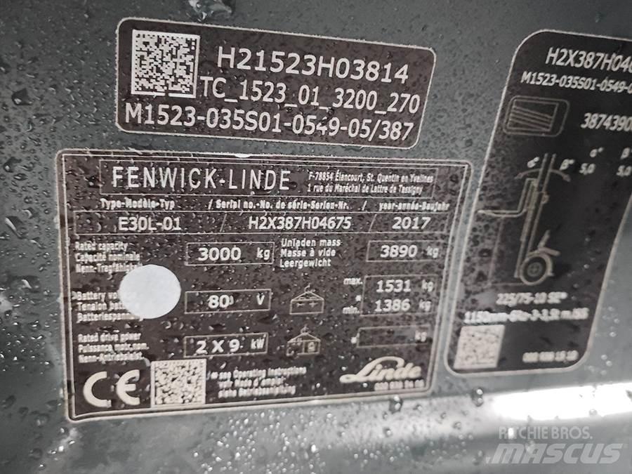 Linde E30L-01 Stivuitor electric