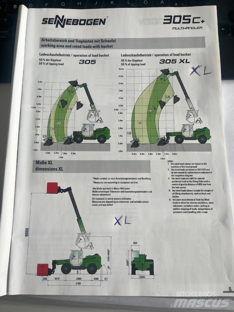 Sennebogen 305 XL Încărcătoare pe roți telescopice