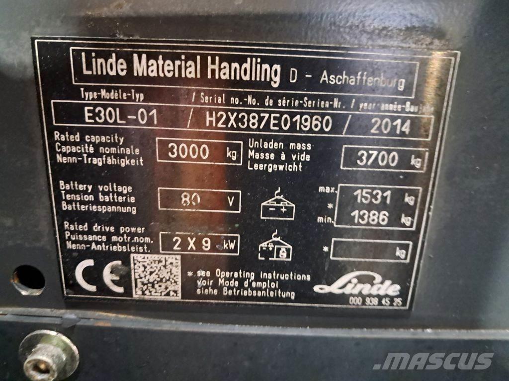 Linde E30L-01 Stivuitor electric