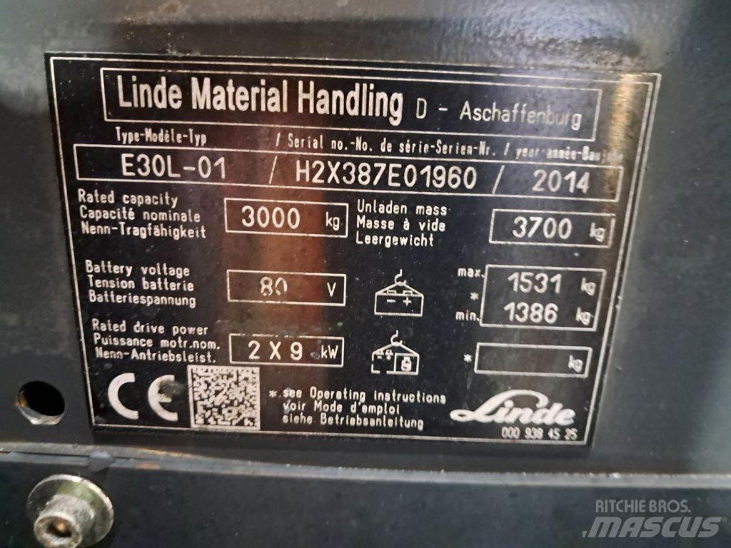 Linde E30L-01 Stivuitor electric