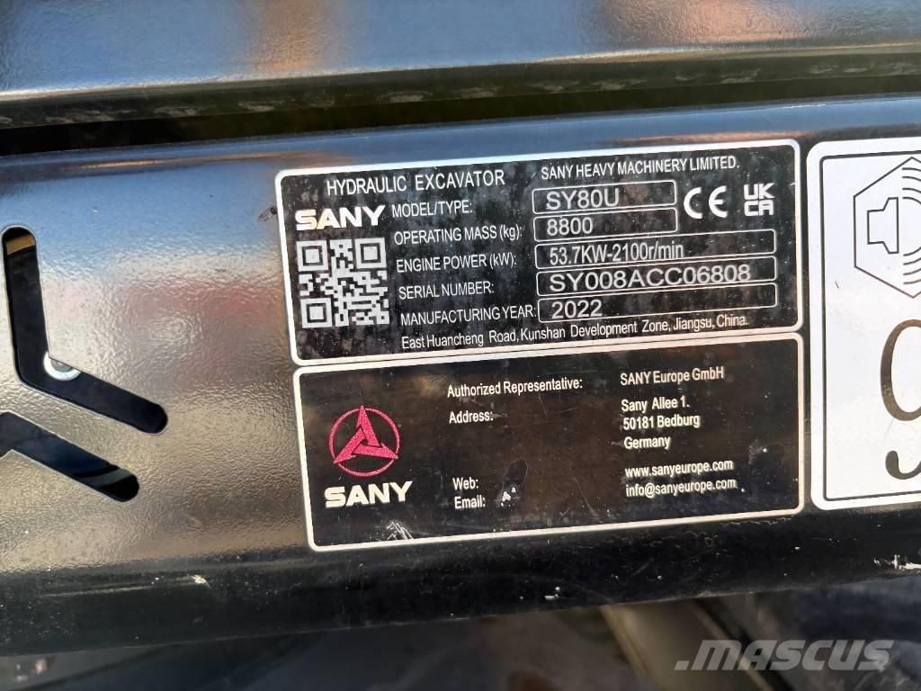 Sany SY 80 U Excavatoare 7t - 12t