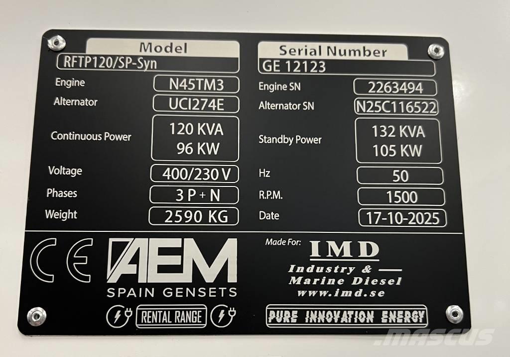  AEM RFTP120/SP-Syn Generatoare Diesel