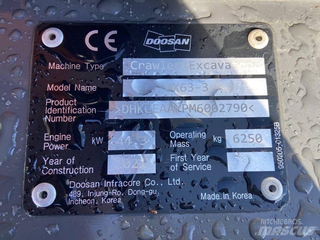 Doosan DX63-3 Excavatoare pe șenile
