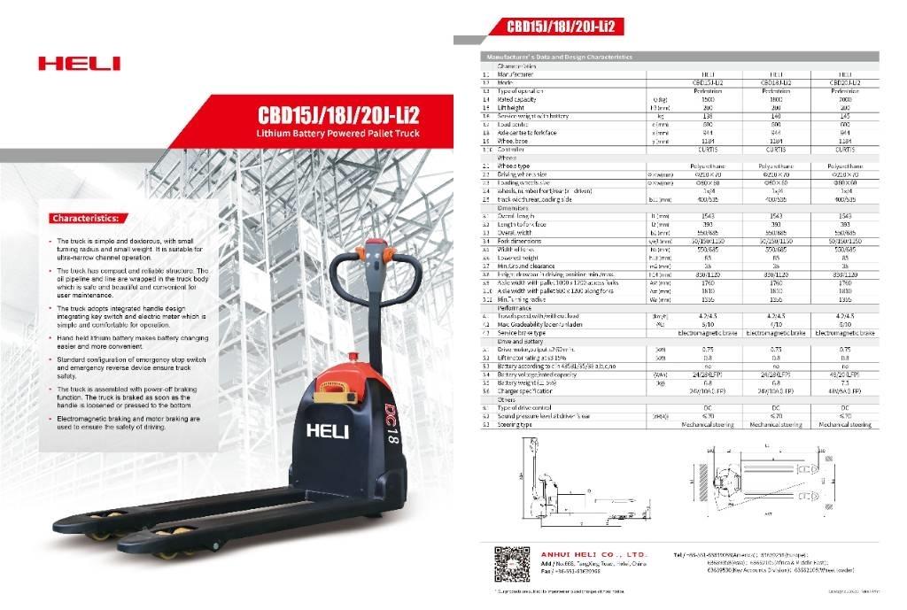 Heli CBD20 Transpaleta manuala